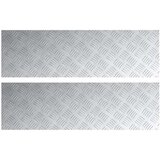 vidaXL Srebrna Aluminij 100 x 30 x 0.2 cm Nedrsna | Shoptok.si