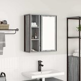 Maison Chic Kopalniška stenska omarica - Kopalniške omarica z ogledalom siva sonoma 50x21x60 cm iu1415, (22063993) | Shoptok.si
