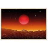  Slika - Futuristic landscape (1 Part) Wide 120x80 U prirodnom drvenom okviru | shoptok.hr
