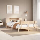 vidaXL Krevet s regalom za knjige bez madraca 120x200 cm od borovine | shoptok.hr