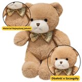 Plišana igračka Medo s kariranom leptir mašnom 25cm - bež | shoptok.hr
