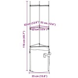 vidaXL Kavezi za rajčice s vrećama za biljke 4 kom 116 cm čelik i PP | shoptok.hr