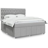 vidaXL Box spring postelja z vzmetnico svetlo siva 180x200 cm blago | Shoptok.si
