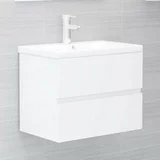 Ormarić Omarica za umivalnik z vgradnim umivalnikom visok sijaj bela, (20716788)