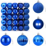  Set božićnih kuglica 75 kom. Plava 6 cm Polistiren | shoptok.hr