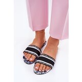 Boto Patterned Flat Women's Slippers Black Leysi | shoptok.hr