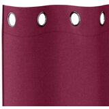  Zavjese za blackout s prstenovima 2 pcs Vinska crvena | Eponuda.com