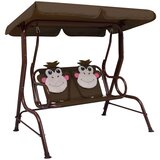 The Living Store Otroška gugalnica rjava 115x75x110 cm iz blaga - Gugalna Klop, (21483584) | Shoptok.si