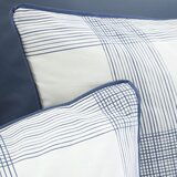 Bianca Bela/modra bombažna posteljnina za zakonsko posteljo 200x200 cm Marlow Check – | Shoptok.si