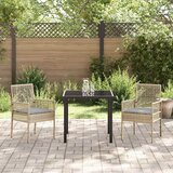  Vrtna stolica s jastukom 2 pcs Bež 55 x 53 x 85 cm poliratan | shoptok.hr