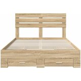  Krevetna konstrukcija s ladicama Sonoma hrast 150 x 200 cm | Shoptok.si