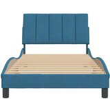  Posteljni okvir z vzglavjem moder 100x200 cm žamet, (21081614) | Shoptok.si