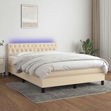  box spring s madracem LED krem 140x190 cm od tkanine | shoptok.hr
