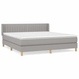 Maison Chic Box spring postelja - Vzmetna postelja z vzmetnico svetlo siva 180x200 cm blago SL7683, (21901722) | Shoptok.si