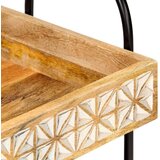 vidaXL Kuhinjska kolica s 3 razine 46x30x76 cm od masivnog drva manga | shoptok.hr