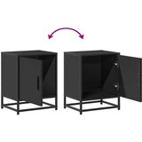 vidaXL Noćni ormarić crni 40x31x50 cm Konstruirano drvo i metal | shoptok.hr