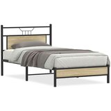  Posteljni okvir brez vzmetnice sonoma hrast 107x203 cm inž. les, (21790671) | Shoptok.si