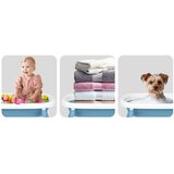 Ricokids RK-287 sklopiva kada za bebe – s termometrom, stalkom i uloškom, bijelo-plava | shoptok.hr