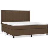  Box spring postelja z vzmetnico temno rjava 160x200 cm blago, (20899593) | Shoptok.si