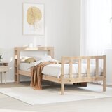 Maison Chic Posteljni okvir - Enojna postelja - Postelja za odrasle brez vzmetnice 90x200 cm trdna borovina-J6731, (21763339) | Shoptok.si
