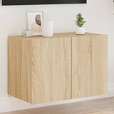  The Living Store Stenska TV omarica z LED lučkami sonoma hrast 60x35x41 cm - TV Stenska Omarica, (21555316) Cene