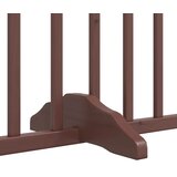  Vrata za pse s vratašcima 4 panela sklopiva 320 cm drvo topole Smeđa 80 x 90 x 2 cm | shoptok.hr