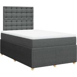  Krevet s oprugama i madracem tamnosivi 120 x 200 cm od tkanine | shoptok.hr