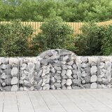 vidaXL obokane gabion košare 12 kosov 200x50x80/100 cm cinkano železo | Shoptok.si