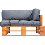  Vrtna sofa od paleta od borovine sa sivim jastucima | shoptok.hr
