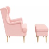  Fotelja s footstoolom 2 kom. Ružičasta Bouclé | shoptok.hr