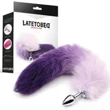 Butt Plug Fox Tail Size S Purple/White