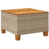  Vrtni stol bež 55 x 55 x 36 cm od poliratana i bagremovog drva | Eponuda.com