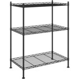  Stalak za pohranu s 3 razine 60 x 35 x 76 cm crni 150 kg | shoptok.hr