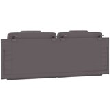 vidaXL Vzglavna stranica siva 120 cm umetno usnje, (21048581) | Shoptok.si