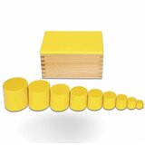 Montesori kutije sa cilindrom žuta Cene