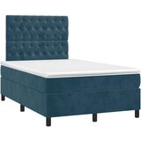 Box spring krevet s madracem tamnoplavi 120 x 200 cm baršunasti | shoptok.hr