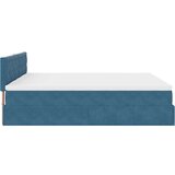 vidaXL Otomanski posteljni okvir z vzmetnicami moder 200x200cm žamet | Shoptok.si