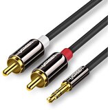 Ugreen Kabel audio kabel 3,5 mm mini jack - 2RCA 3m črn, (21090370) | Shoptok.si