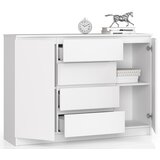 AKORD Komoda, 2 Vrata In 4 Predali, Bela, (5000332272) | Shoptok.si