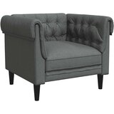 vidaXL Fotelja Chesterfield tamnosiva od tkanine | shoptok.hr