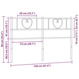  Metalno zamjensko uzglavlje crno 150 cm | shoptok.hr