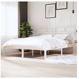  Posteljni okvir bel iz trdnega lesa 180x200 cm 6FT | Shoptok.si