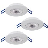 Eglo 75763 - Komplet od 3 LED ugradne stropne svetiljke ZUJAR LED/3,4W/230V, bela | Eponuda.com