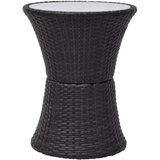 Poli 3-dijelni bistro set od poliratana s jastucima crni | shoptok.hr