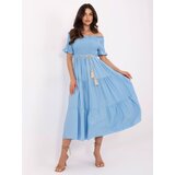 Italy Moda Dress-MI-SK-A2609.96-blue u