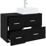  Set namještaja za kupaonicu 2 kom. Crni hrast Konstruirano drvo Crna 49,5 x 41 x 79,5 cm | Shoptok.si