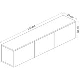 Kalune Design Antracitno siva TV komoda 160x35 cm Neon – | shoptok.hr