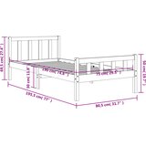  Okvir kreveta bez madraca voštano smeđi 75 x 190 cm od borovine | shoptok.hr