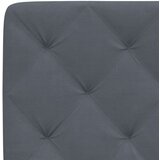vidaXL Posteljni okvir z vzglavjem temno siv 140x190 cm žamet | Shoptok.si