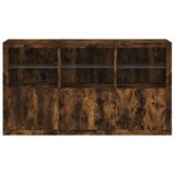  Komoda s LED svjetlima boja dimljenog hrasta 181,5x37x100 cm Smeđa | shoptok.hr
